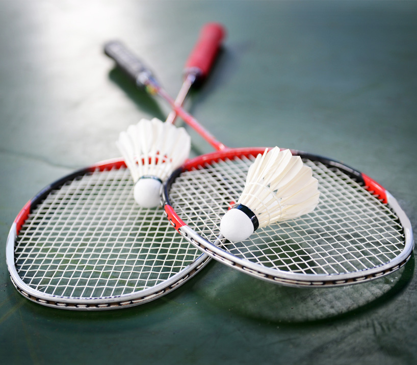 Badmintonspieler beim Training