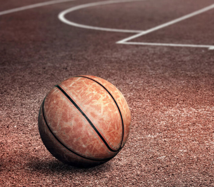 Basketballspieler in Aktion