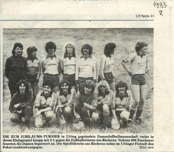 1983 – Fußball Damenmannschaft
