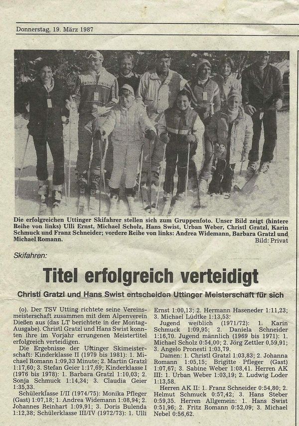 1987 – Uttinger Skimeisterschaft (Blatt 1)