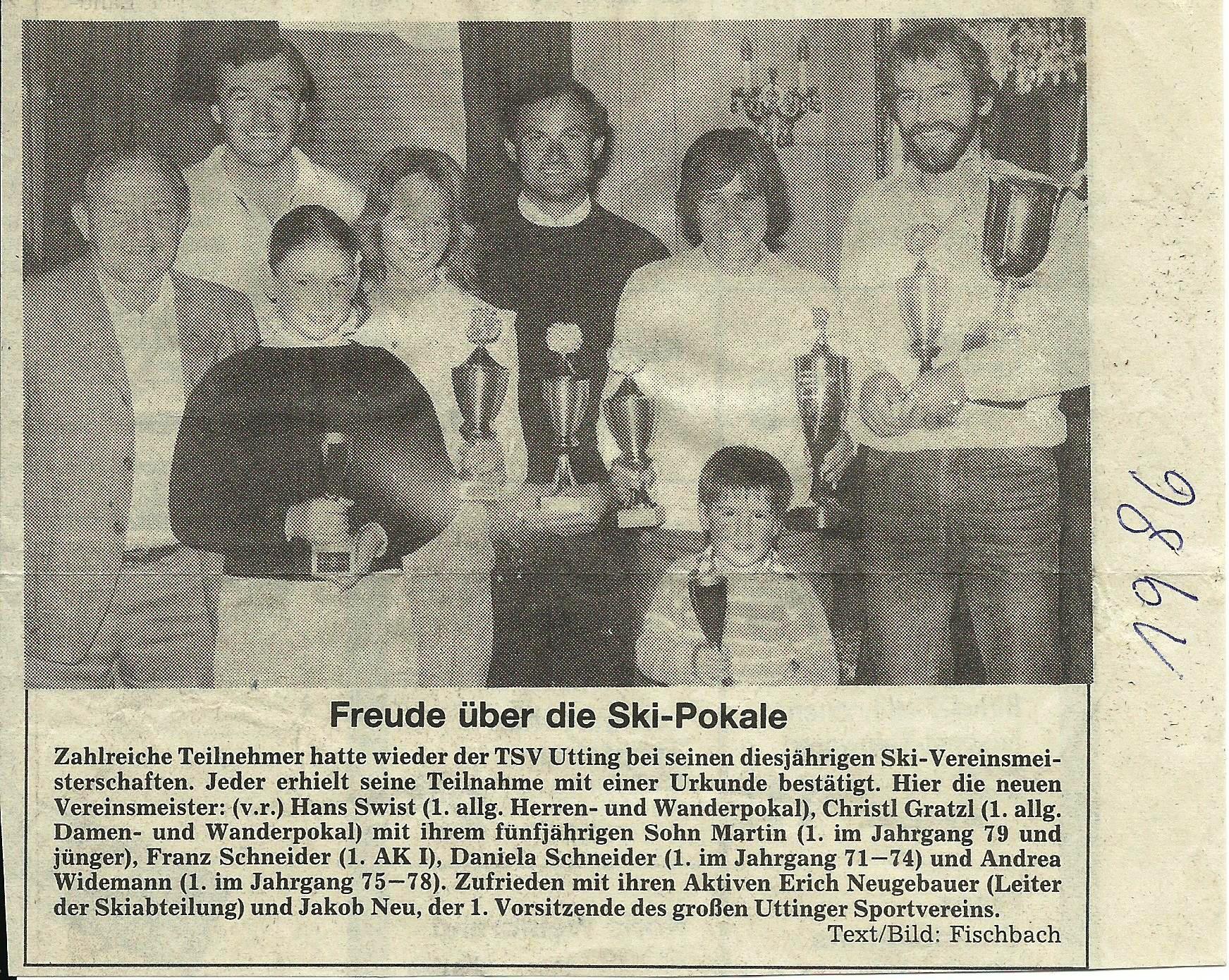 TSV Utting - 1986 Uttinger Skimeisterschaft